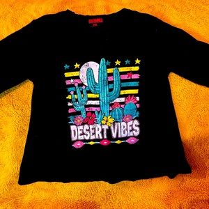 Rock n Roll Denim Girls long sleeve Desert, size medium